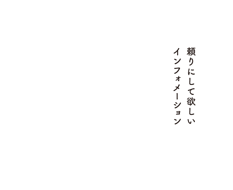 頼りにして欲しいインフォメーション