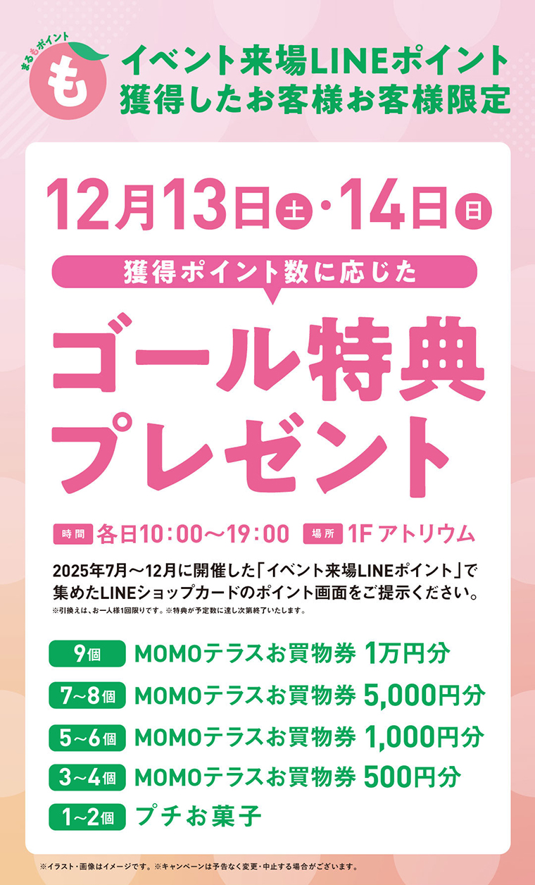 LINE来場ポイント ゴール特典プレゼント